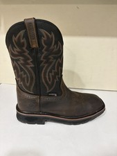 Wolverine Dark Brown Waterproof, Steel Toe Wellington Rancher Boots Size 8 EW.
