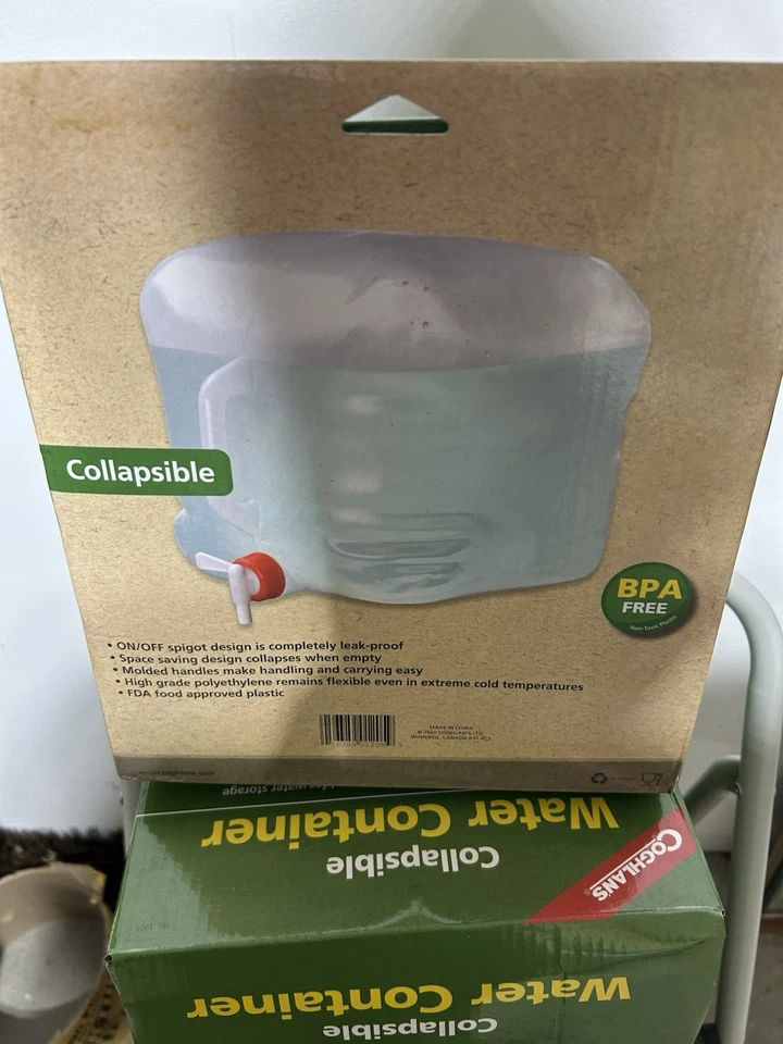 Складной контейнер для воды Coghlan's без бисфенола А 5 галлонов для кемпинга охоты - Изображение 2 из 2