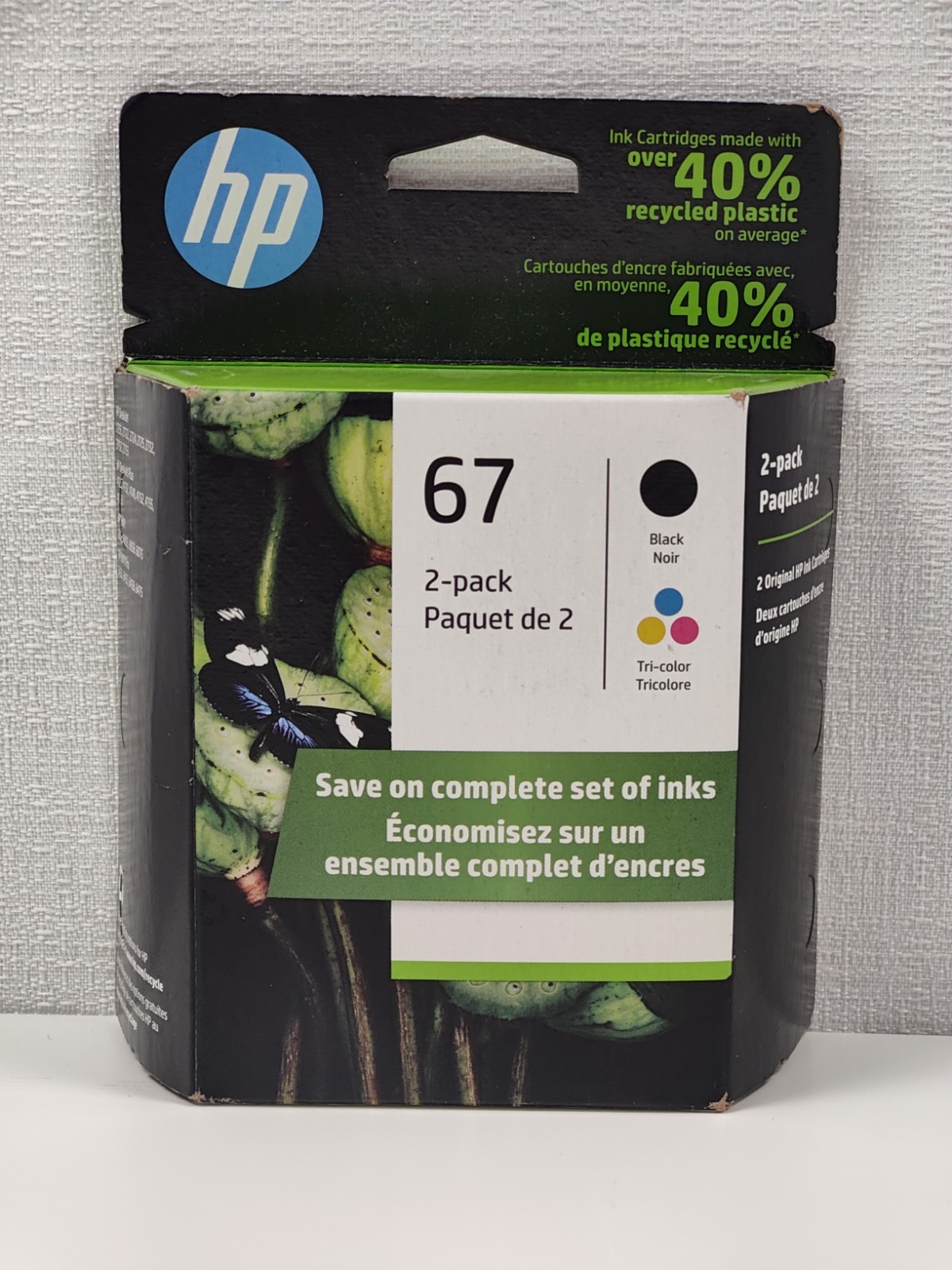 HP 67 2-Pack Black & Tri-Color Original Ink Cartridges 3YP29AN Expires Sep 2024-image