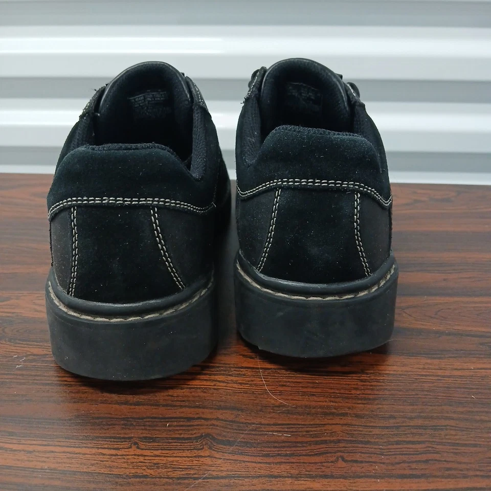 Vintage 90's Y2K Skechers Womens Sz 9.5 Chunky Black Leather Shoes - Image 4 of 4