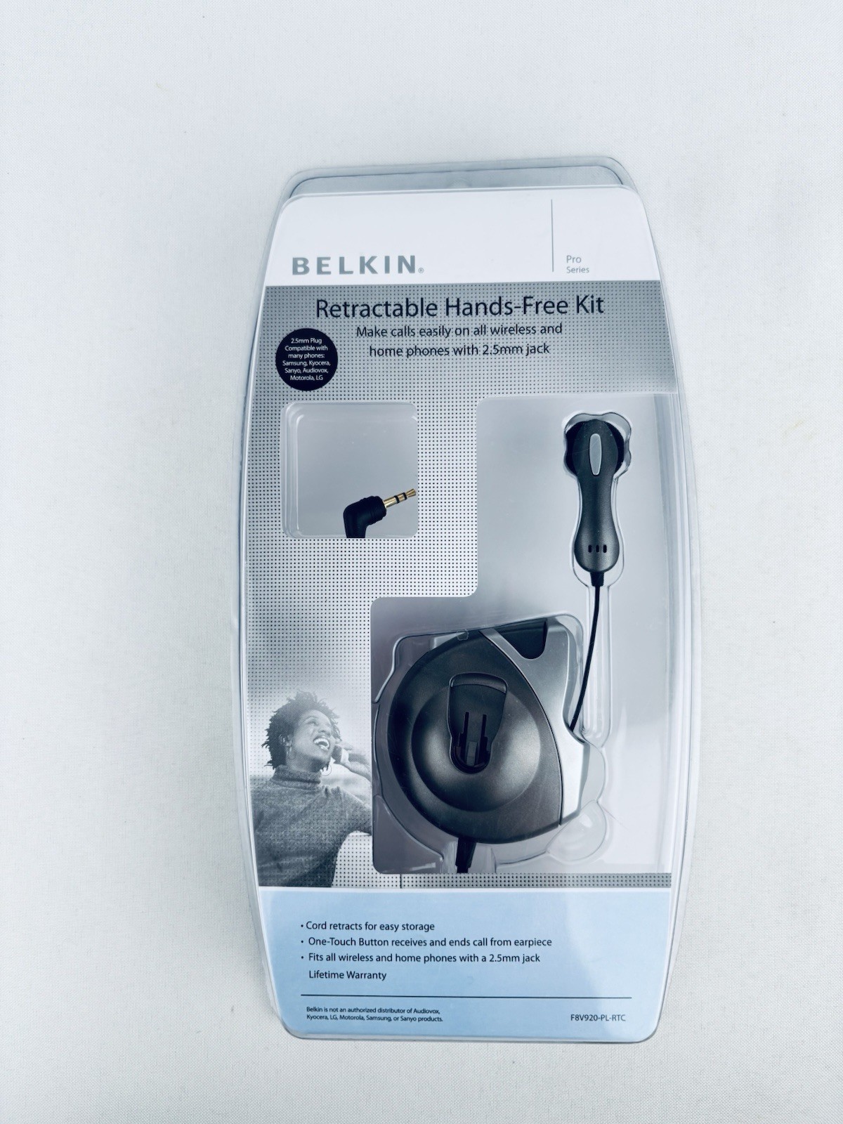 Vintage Belkin F8V920-PL-RTC Retractable Hands Free Kit - 2006 - Sealed - Phone