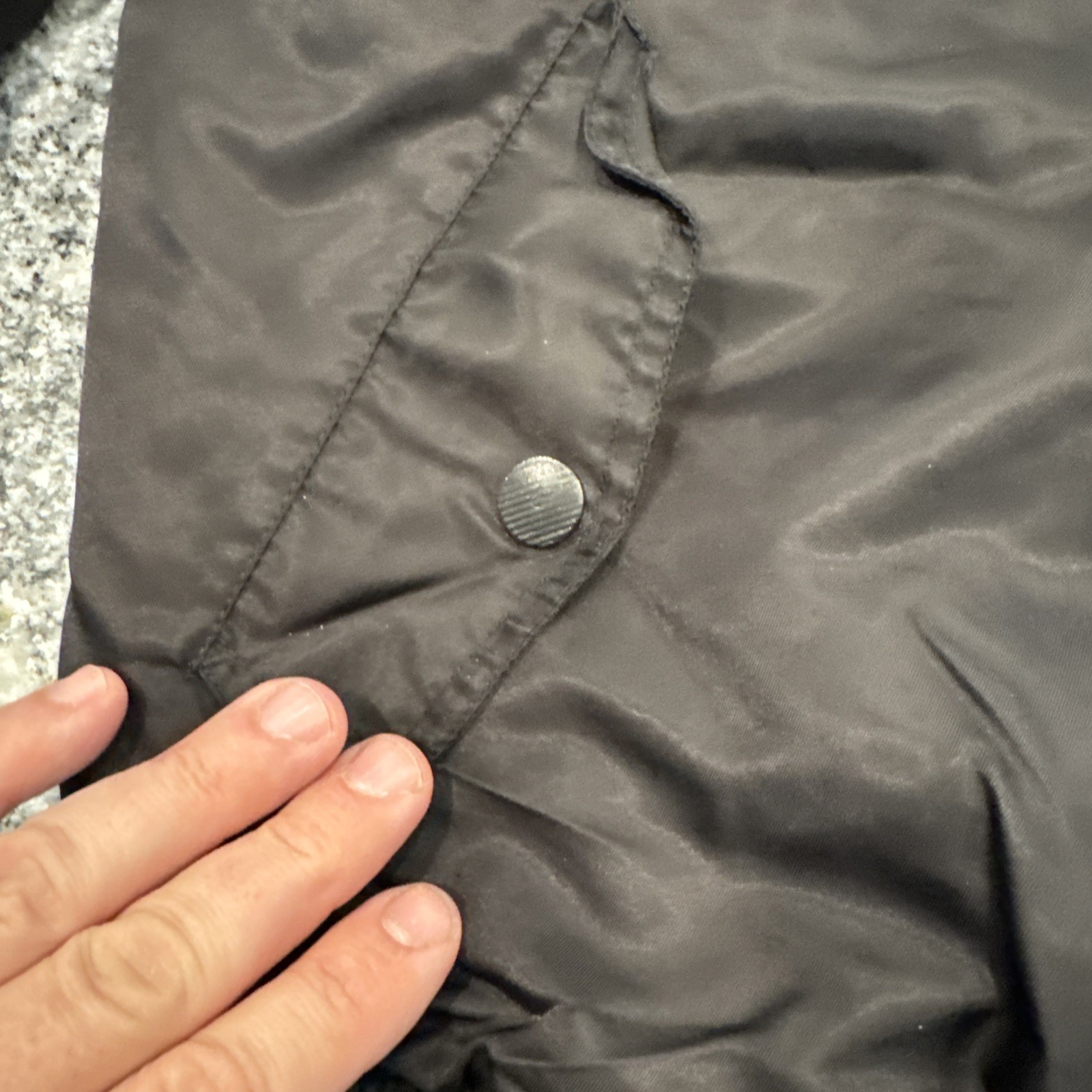 REVERSIBLE FLIGHT BOMBER JACKET With Patch BLACK … - image 7