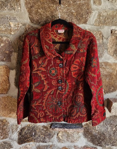 Habitat Women’s Blazer Jacket Clothes To Live In Floral Button Front Size Large