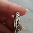 18kt White Gold 5ct Inside Out Diamond Hoop Earrings — photo 6