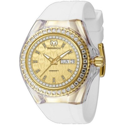 TechnoMarine Cruise Monogram Unisex Watch-40mm, White/Gold (TM-125040)New In Box