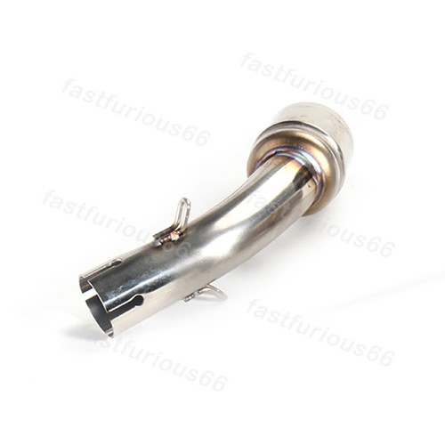 For Yamaha YZF-R3 R25 MT03 Steel Exhaust Tips Muffler Mid Link Pipe 51MM System - Picture 14 of 14