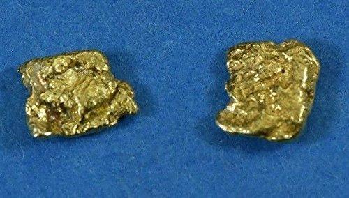 Alaskan-Yukon BC natürliche Goldnugget Ohrstecker 0,60 bis 0,70 Gramm - Bild 1 von 7