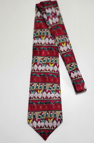 Tobasco 100% Silk Christmas Tie Perfect Gift for Tobasco Lover Great for Parties - Picture 6 of 7
