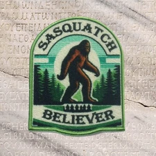 Sasquatch/Bigfoot Patch Iron-on Applique Nature Outdoor Cryptid Badge, Myth