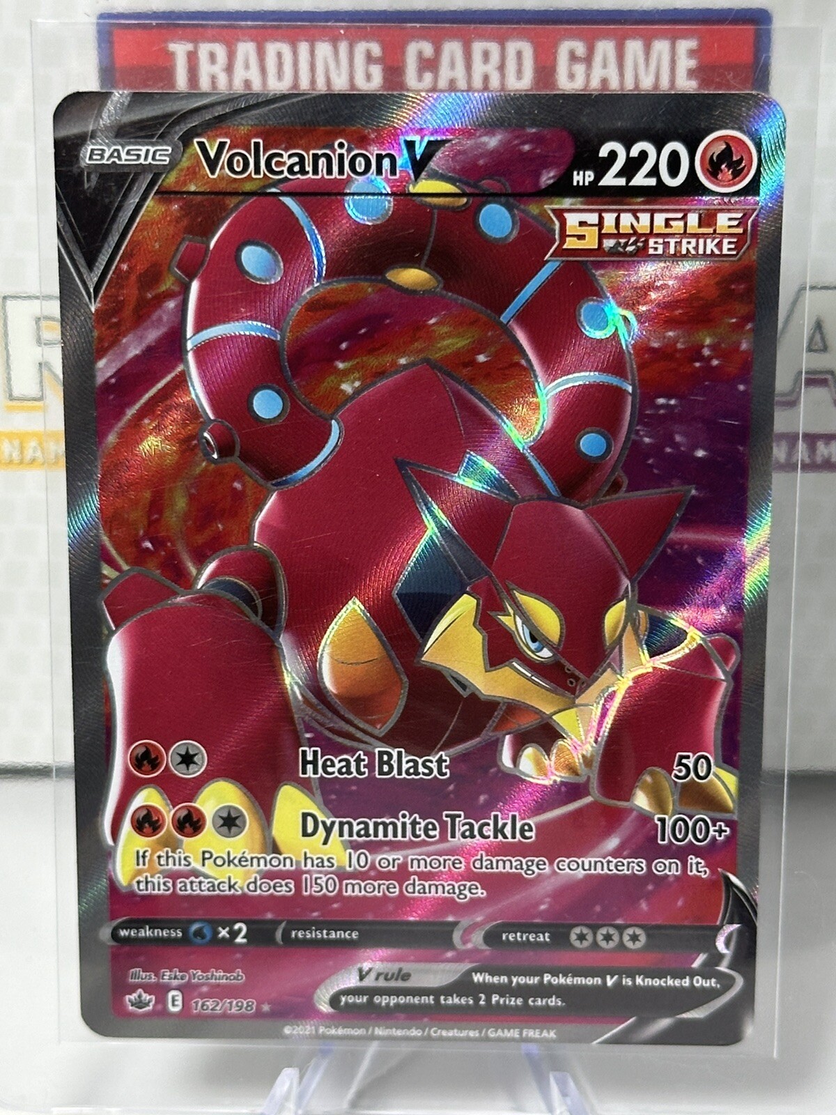 POKEMON VOLCANION V 162/198 FULL ART ULTRA RARE CHILLING REIGN NEAR MINT
