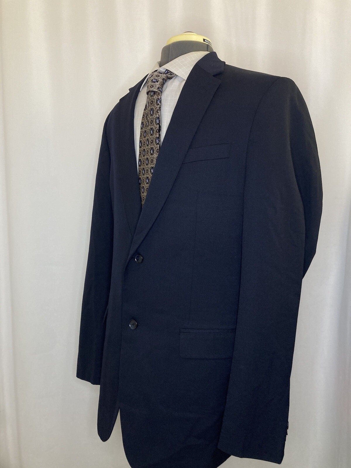 Tommy Hilfiger Mens 41L 45" Blazer Sport Coat Suit Jacket Navy Blue 2 Button* thumbnail 3