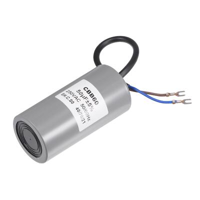 CBB60 Betriebskondensator 50uF 250V AC 2 Drähte 50/60Hz Zylinder 105x50mm