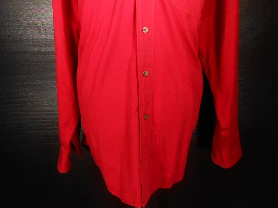 Hermosa Camisa Para Hombre Grande Ralph Lauren Chaps Roja Manga Larga Con Botones Usada en Excelente Condición Foto 4 de 4