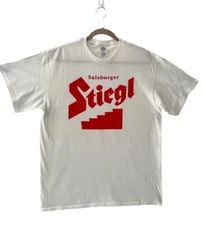 NEW Authentic Stiegl Logo Beer Salzburger Salzburg Austrian White T-Shirt