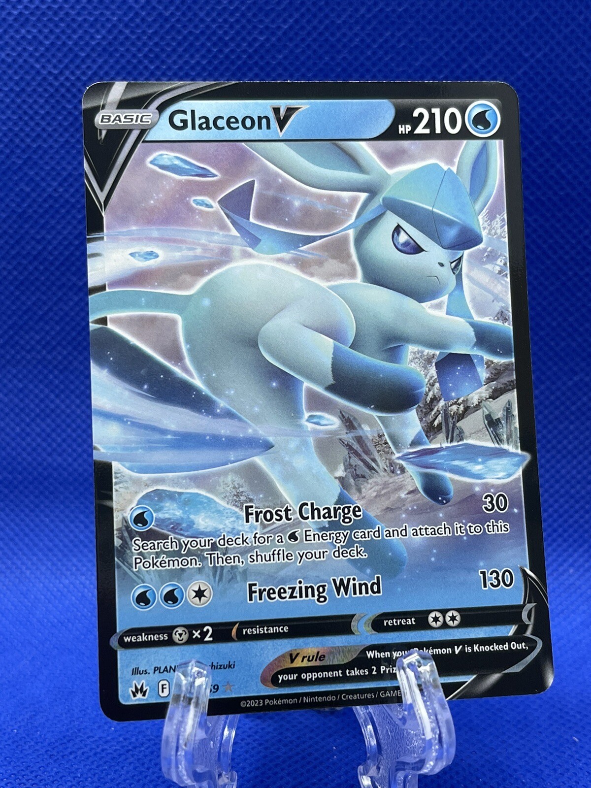 Glaceon V 038/159 Crown Zenith Ultra Rare Pokemon Card - Mint NM