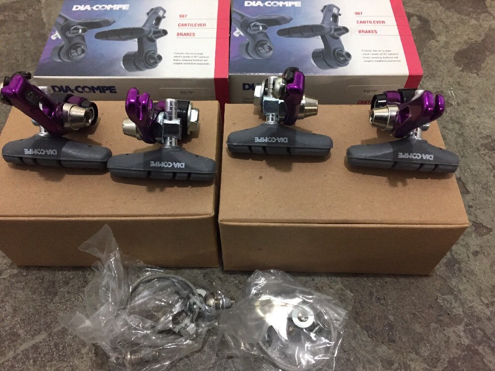 2 Sets Of Vintage PURPLE MTN Bike Bicycle DiaCompe 987 p