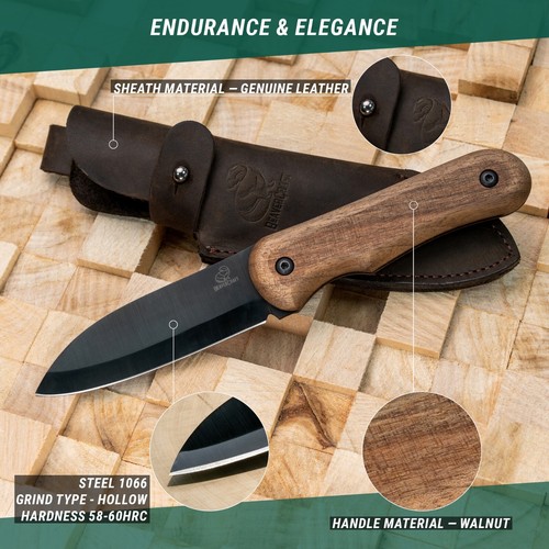 Paquete de cuchillos BeaverCraft Bushcraft BSH3 Nightfall + BSH4 Dusk + BSH5 Shadow - Imagen 7 de 7