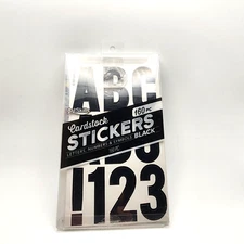 CARDSTOCK 2.5" STICKERS LETTERS NUMBERS 160 PCS - BLACK