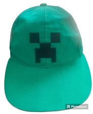 Jinx Minecraft Green Hat Black Creeper Adjustable Snapback Baseball Cap One size