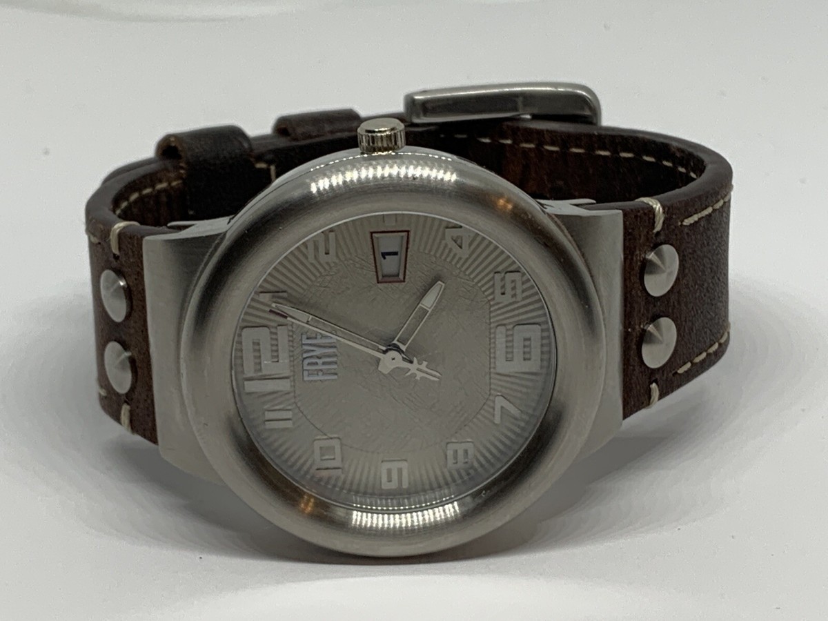 FRYE FR00004-02 Men\'s Brown Leather Analog Cream Dial Quartz Wrist Watch LW4 FRYE FR00004-02 Men main image 3