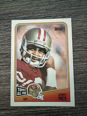 Jerry Rice All Pro Rookie 1988 Topps All Pro Jerry Rice #43 Football Card SF 49ers Centered And ...