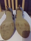 NINE WEST OPEN TOE HEELS SANDAL GREY & BEIGE Size 7.5 M. — photo 5