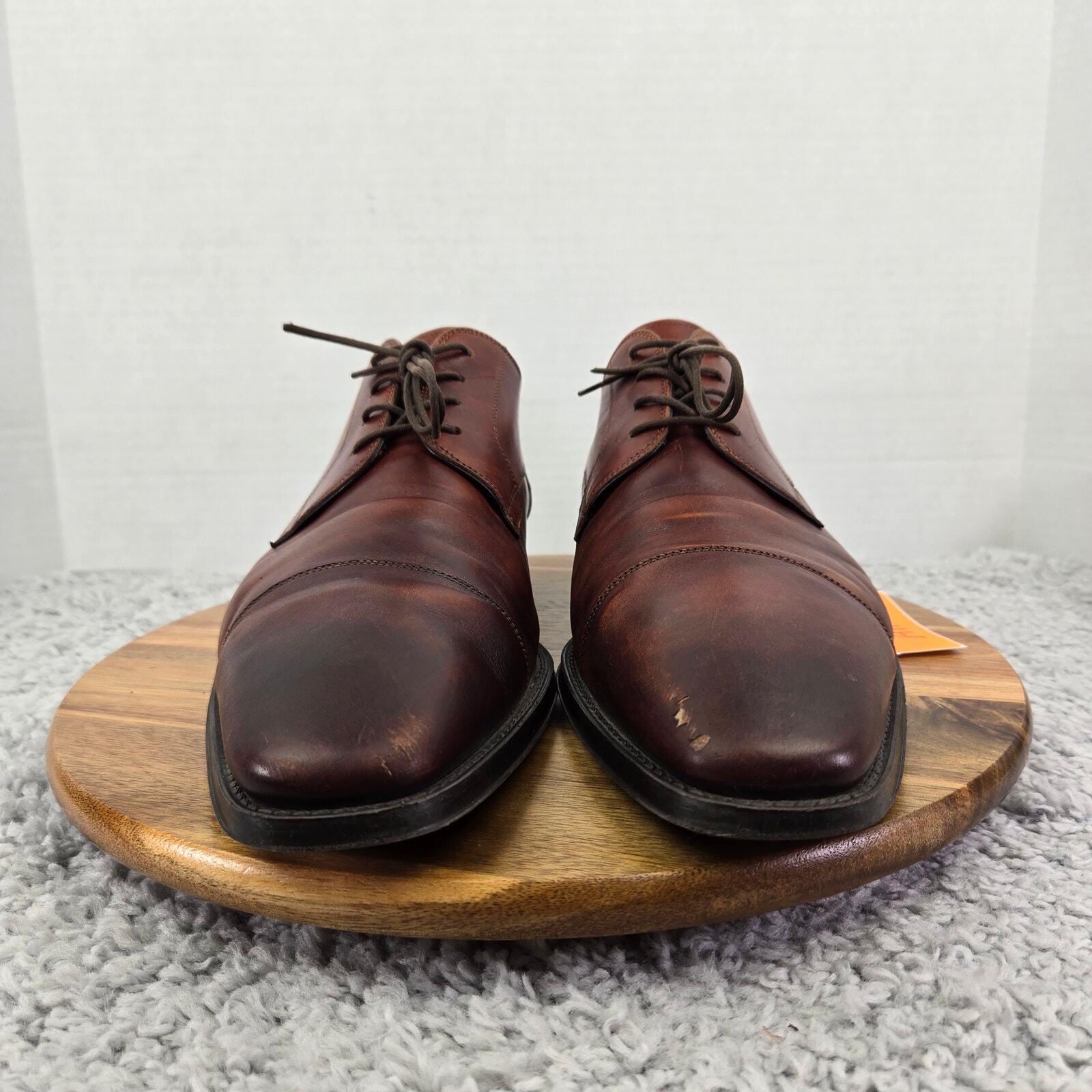 SAOLA Scarpe eleganti Magnanni Samson marrone brunito punta cappuccio derby Oxford uomo 13 M 23475