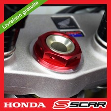 TOP ECROU COLONNE DIRECTION HONDA CR CRF 125 250 450 CR125 CRFX 04-23 ROUGE SCAR