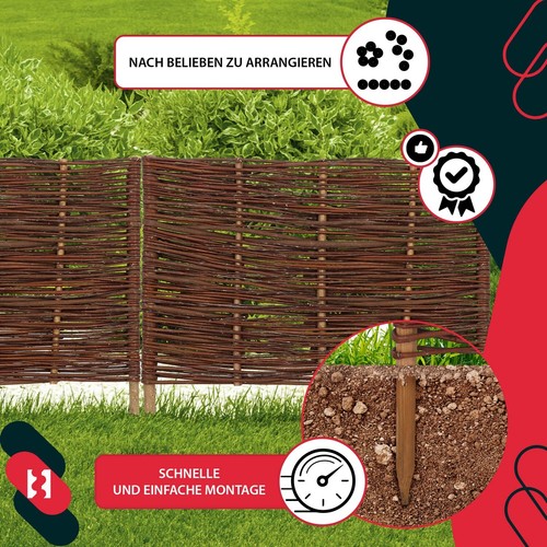 KOTARBAU® Beetbegrenzung Weidenzaun Beeteinfassung Beet Beetumrandung Rasenkante - Bild 33 von 33