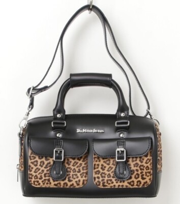 Dr. Martens KIEV LEOPARDHAIRON Top Handle Bags BLACK LIGHT