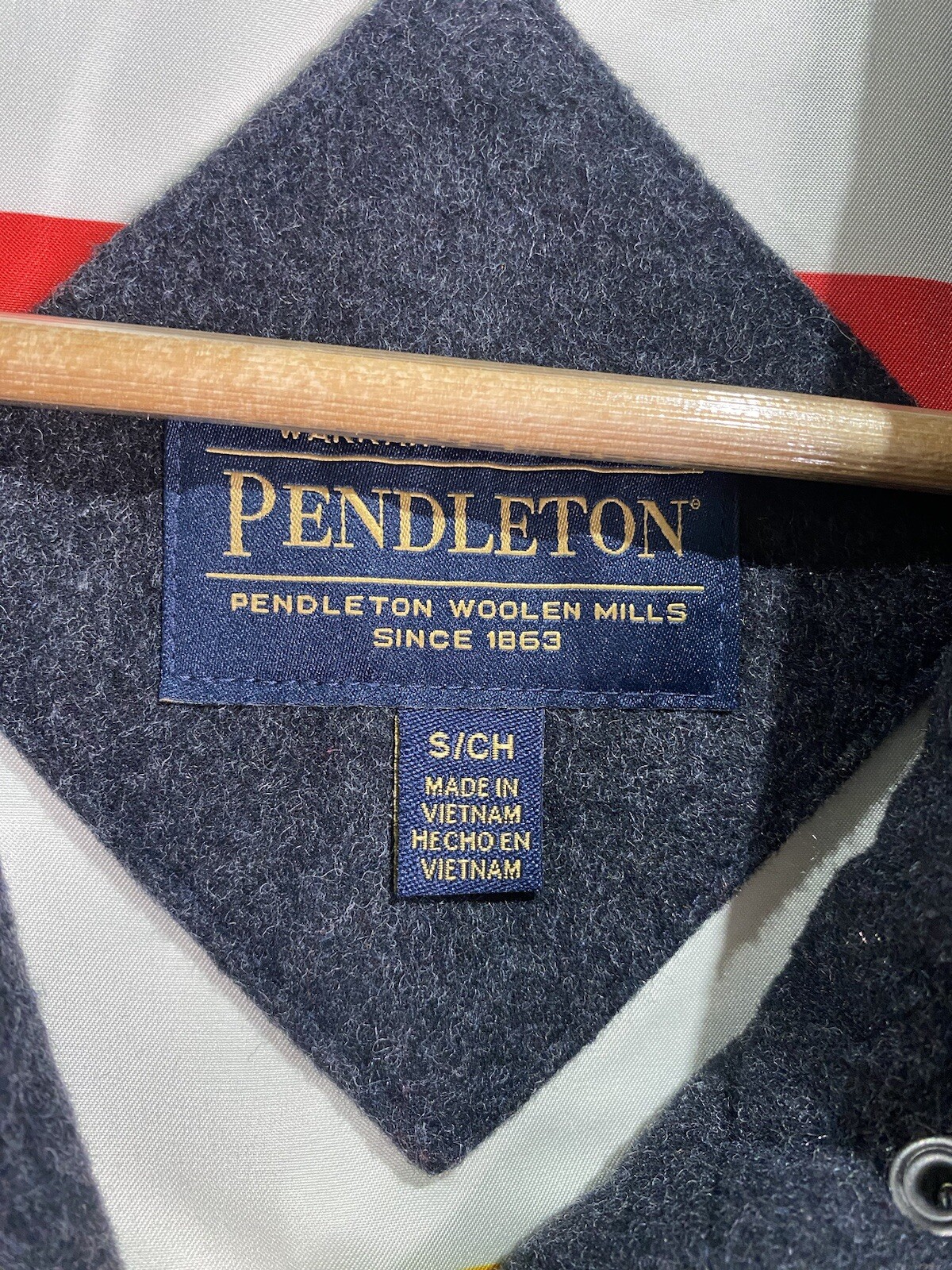 Pendleton Wool Overcoat Jacket Glacier Stripe Gre… - image 3