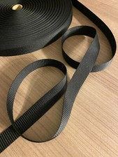 1" WIDE BLACK POLYPROPYLENE WEBBING STRAP OUTDOOR FABRIC 10 YARDS 