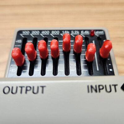 Red Fader / Slider Caps / Knobs for Boss GE-7 / GEB-7 (Set of 8