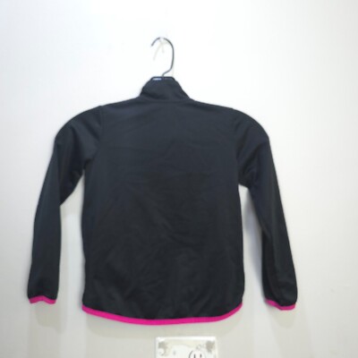 Nike Track Jacket Girls Youth Black Pink Kids Size 5-6 Years