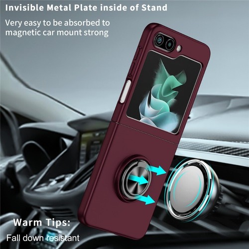 For Samsung Galaxy Z Flip 3 4 5 6 7 5G Magnetic Case Shockproof Ring Stand Cover - Picture 38 of 87