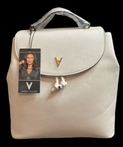 Vanessa Williams Lush Collection Backpack Purse Off White/Ivory W