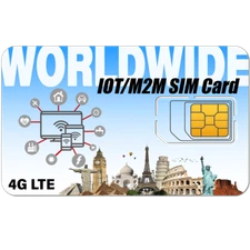 SpeedTalk IoT Data Internet SIM Card M2M -12 Months Service 64kbps 4G Devices 