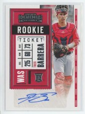 2020 Panini Contenders Tres Barrera RC Auto Washington Nationals