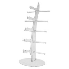5 Tiers Acrylic Eyeglass Sunglasses Display Stand Rack Holder Shelf Tool