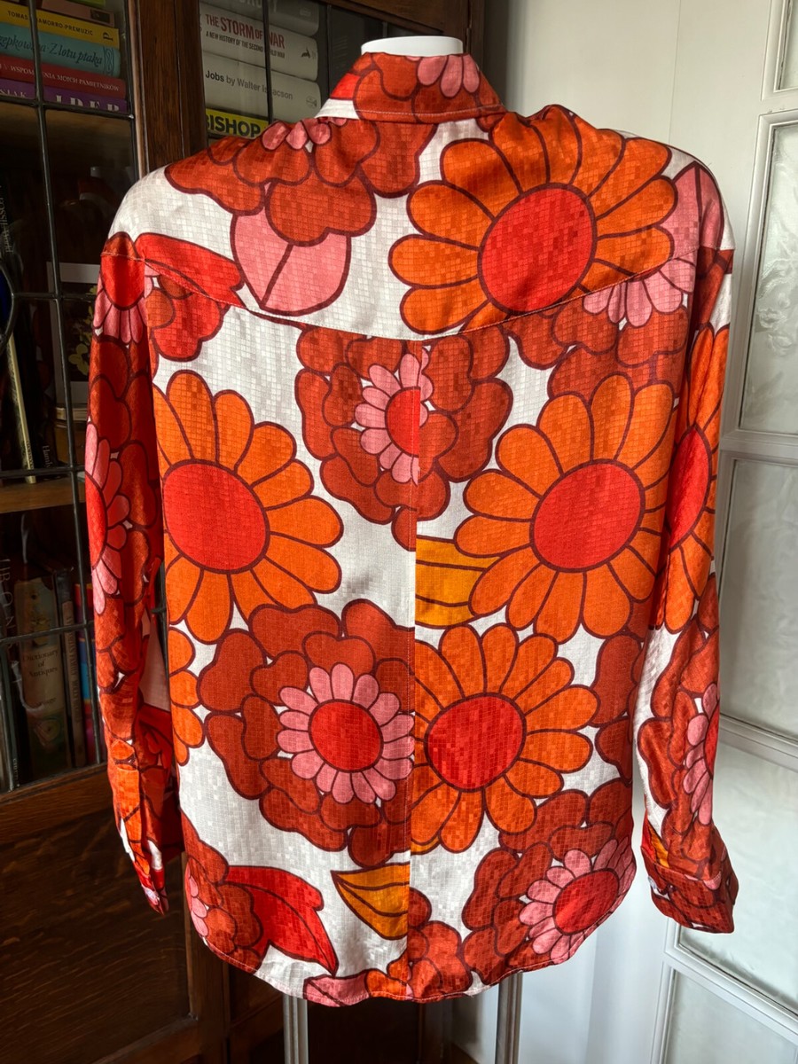 60's style floral silk shirt DODO BAR OR RPP£ 560 UK8 View 4