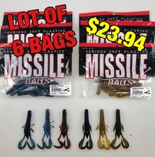 LOT OF 6 BAGS - Craw Father–3.5” Twin Action Flipping Craw Bait For Bass Fishing
