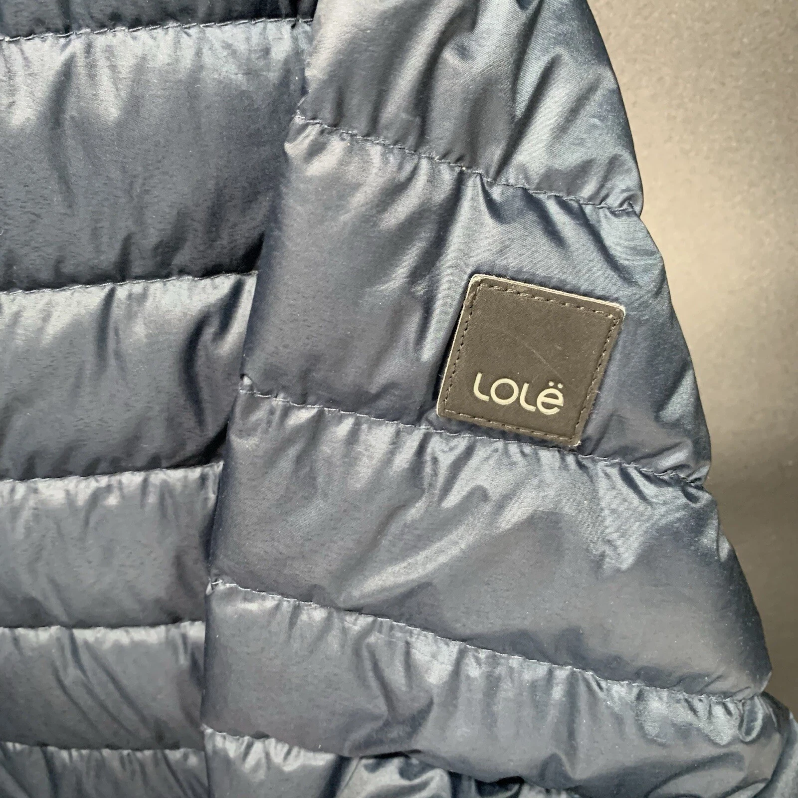 lole hooded puffer down drawstring waist jacket