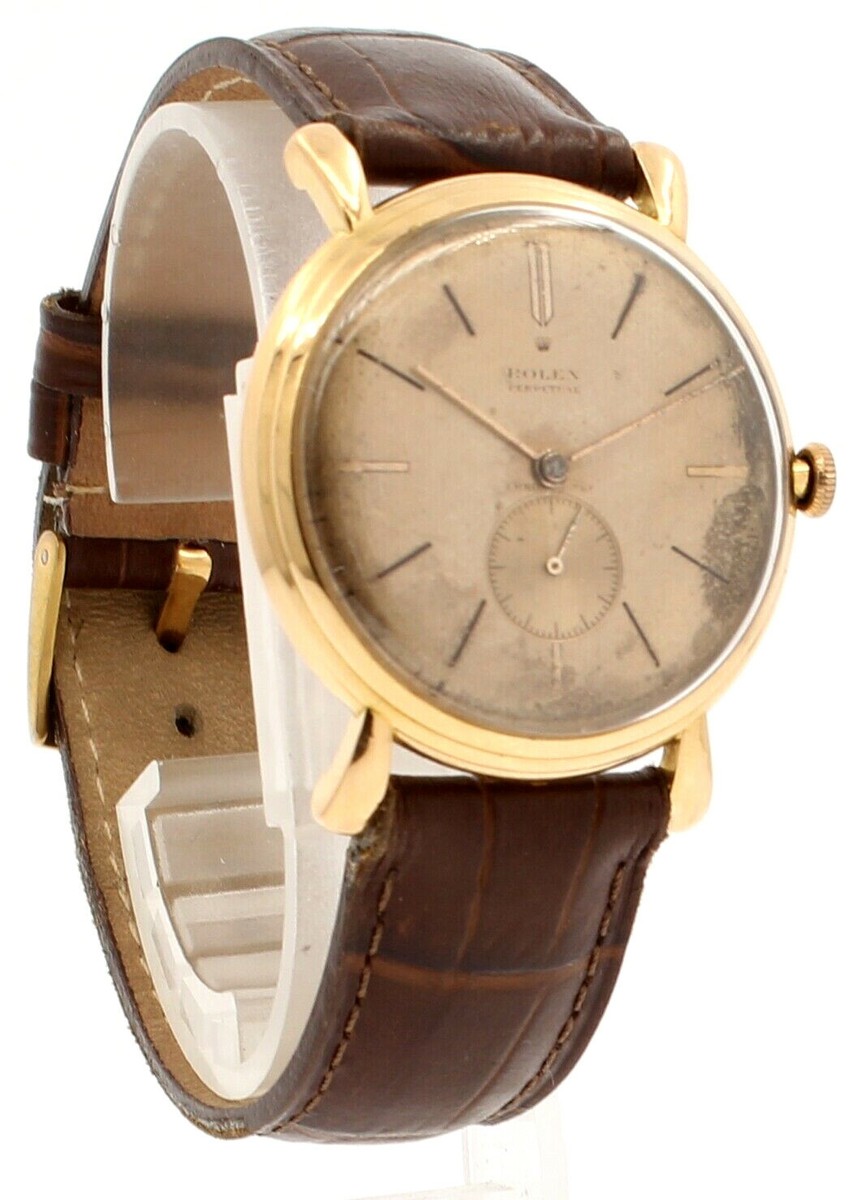 ROLEX REF: 4134 Perpetual Chronometer 18k Rose Gold Wriswatch