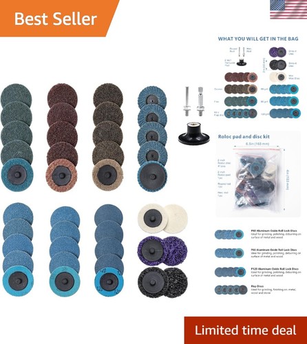 Vielseitiges 44-teiliges Aluminiumoxid Schleifscheiben Set zum Metallschleifen & Schlichten