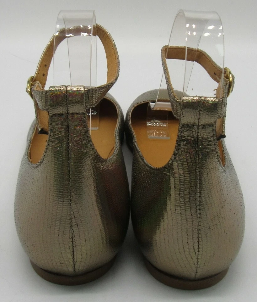 Zapatos planos de ballet Isabel Marant Etoile dorados metálicos de cuero texturizado talla 37 Foto 4 de 4