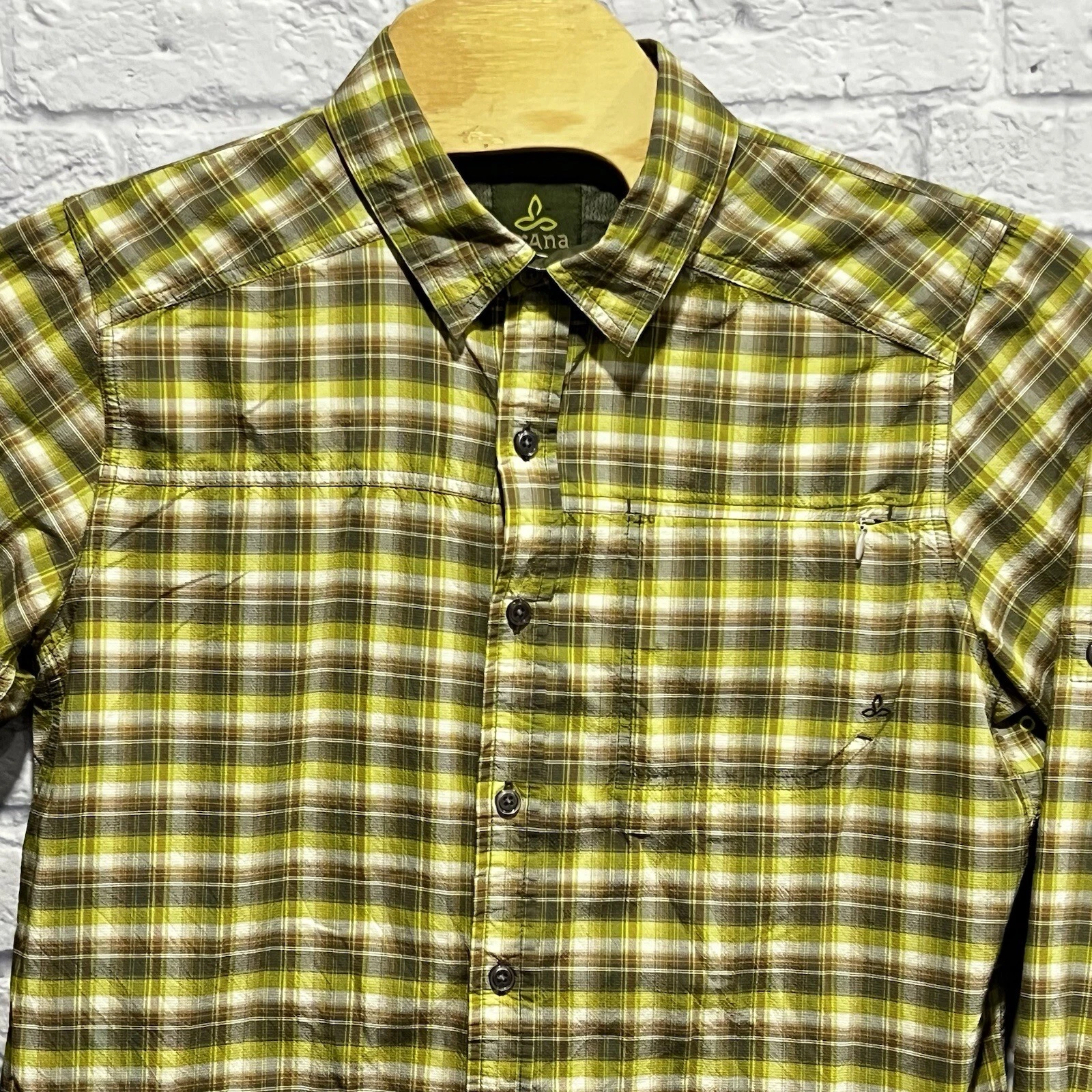 prana button casual outdoors nylon athletic hiking shirt