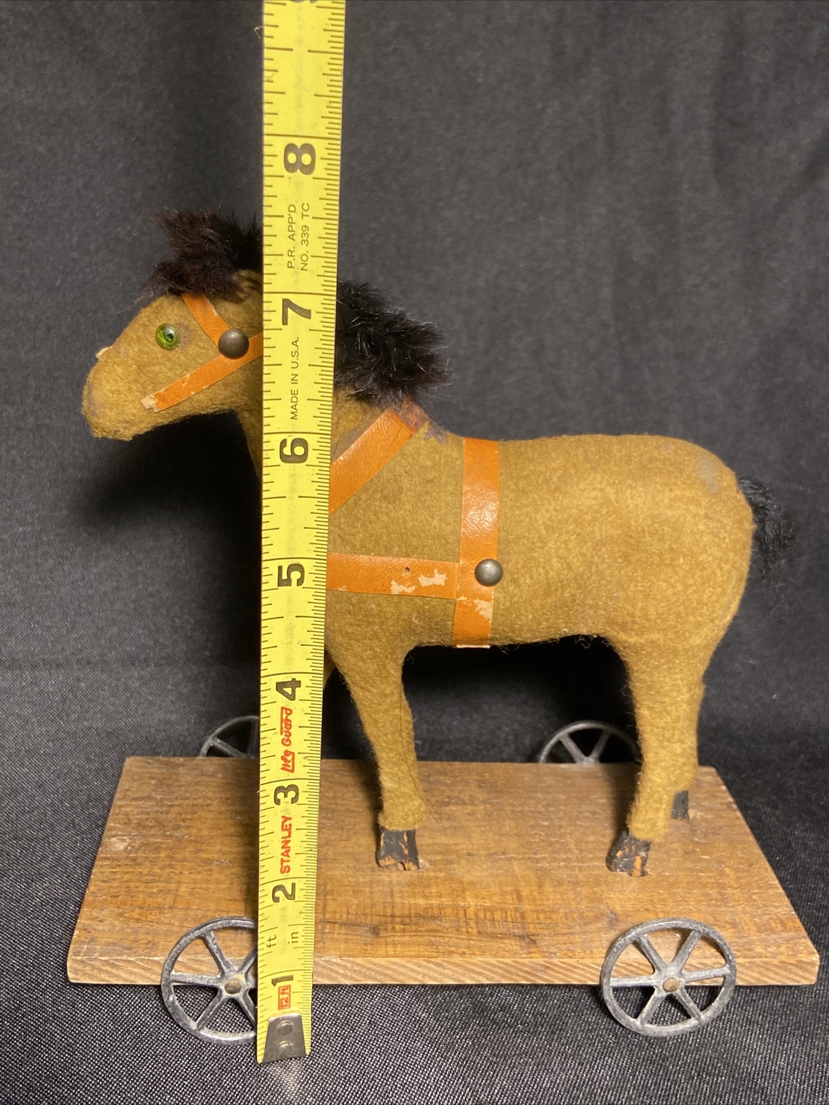 Antique Horse Pull Toy 7” 19th C Folk Art Primitive German Hand Made | eBay