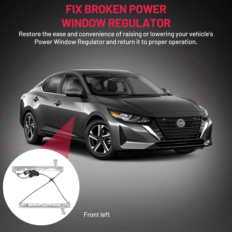 Power Window Regulator For 2004-2010 Nissan Titan Front Driver LH Side w/ Motor Foto 4 de 4