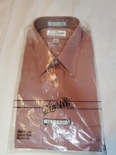 VTG Sears Roebuck Long Sleeve Fitted Oxford Button Shirt Mens 16 - 34/35 Pink