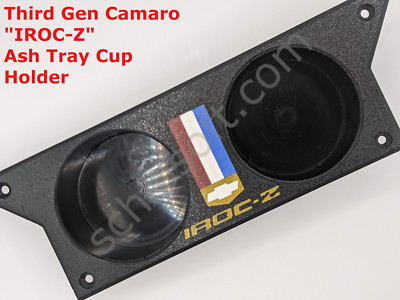 3rd/Third Gen Chevrolet Camaro Dual Cup Holders w/''IROC-Z'' LOGO- BUY AMERICAN!